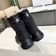 Dior Women Frost Ankle Boot Black Cannage Quilted Nylon and Shearling - 5