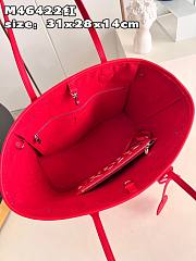 Louis Vuitton LV Neverfull Medium Handbag M46422 Red Size 31 x 28 x 14 cm - 2