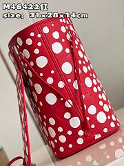 Louis Vuitton LV Neverfull Medium Handbag M46422 Red Size 31 x 28 x 14 cm - 4