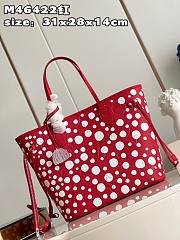 Louis Vuitton LV Neverfull Medium Handbag M46422 Red Size 31 x 28 x 14 cm - 6