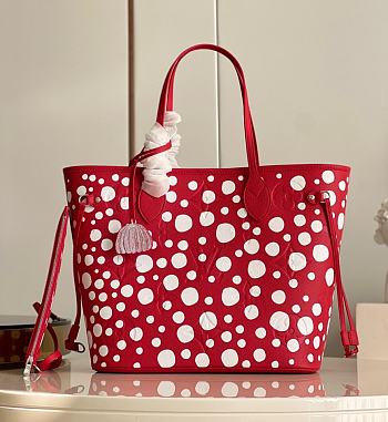 Louis Vuitton LV Neverfull Medium Handbag M46422 Red Size 31 x 28 x 14 cm