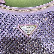 Prada Hobo Crystal Full Diamond Purple Size 22 x 18 x 6.5 cm - 5