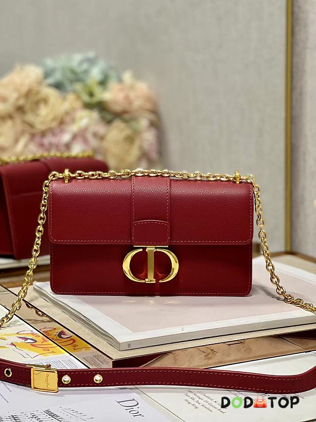 Dior 30 Montaigne Chain Handbag Red Size 21.5×12×6 cm - 1