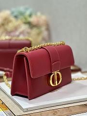 Dior 30 Montaigne Chain Handbag Red Size 21.5×12×6 cm - 6