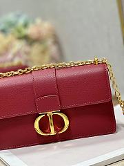 Dior 30 Montaigne Chain Handbag Red Size 21.5×12×6 cm - 2