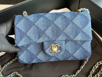 Chanel Flap Bag Denim Size 12 x 20 x 6 cm