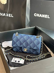 Chanel Flap Bag Denim Size 12 x 20 x 6 cm - 5
