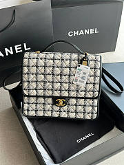 Chanel Tweed Backpack White Size 31.5 x 31 x 9 cm - 3
