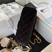Chanel Velvet Chain Bag Black Size 20.5 x 17 x 6.5 cm - 3