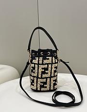 Fendi Mon Tresor Mini Bucket Bag Black Size 18 × 12 × 10 cm - 1