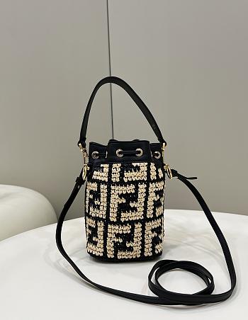 Fendi Mon Tresor Mini Bucket Bag Black Size 18 × 12 × 10 cm