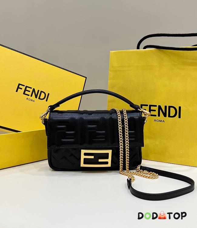 Fendi Flap Crossbody Handbag Black Size 18 x 4 x 11 cm - 1