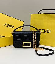 Fendi Flap Crossbody Handbag Black Size 18 x 4 x 11 cm - 1