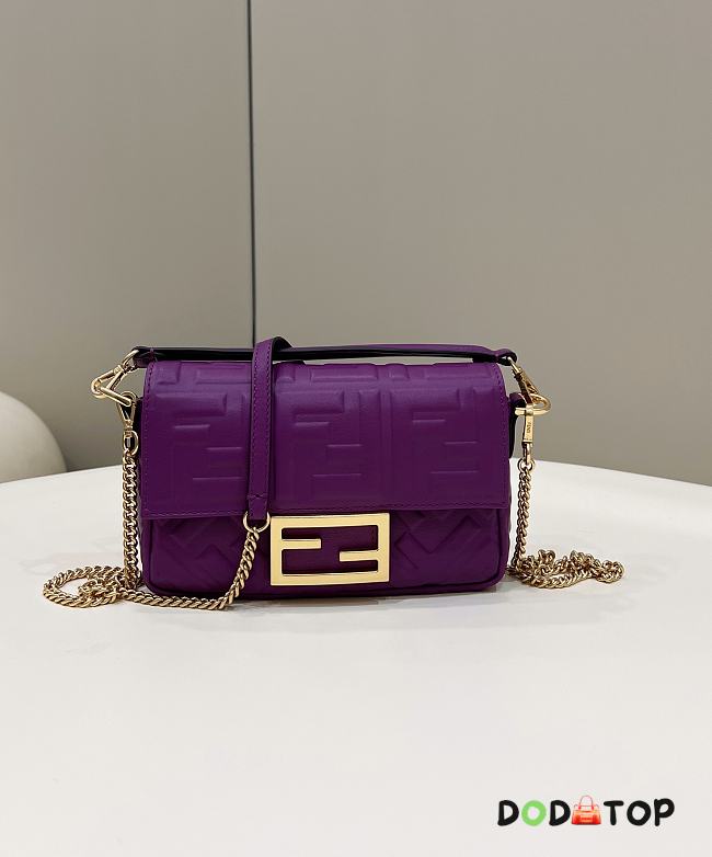 Fendi Flap Crossbody Handbag Purple Size 18 x 4 x 11 cm - 1