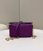 Fendi Flap Crossbody Handbag Purple Size 18 x 4 x 11 cm - 5