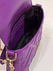 Fendi Flap Crossbody Handbag Purple Size 18 x 4 x 11 cm - 4