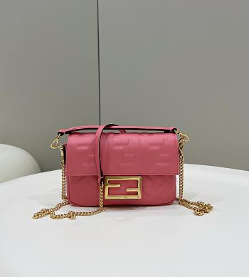 Fendi Flap Crossbody Handbag Pink Size 18 x 4 x 11 cm