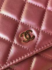 Chanel Iridescent Calfskin Chain Wallet Pink Size 19 x 12 x 4 cm - 2
