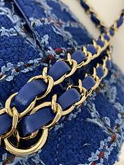 Chanel Blue Shag Woolen CF Size 25 cm - 4