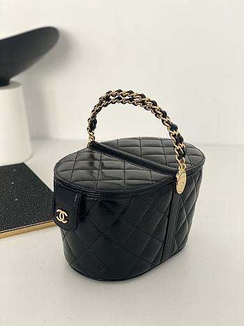 Chanel Basket Picnic Bag Black Size 19 x 10.5 x 12 cm