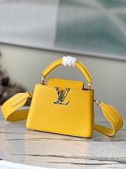 Louis Vuitton Capucines Mini Handbag Yellow Size 21 x 14 x 8 cm - 1