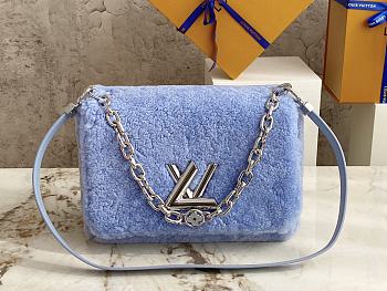 Louis Vuitton LV Twist MM Blue Size 23 x 17 x 9.5 cm