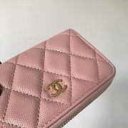 Chanel Small Zipper Pink Wallet Size 7.5 × 2 × 11 cm - 2