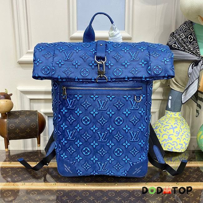 Louis Vuitton LV Roll Top Backpack Blue Size 29 x 42 x 15 cm - 1