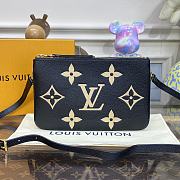 Louis Vuitton Monogram Empreinte Pochette Double Zip On Strap Size 20 x 12.5 x 3 cm - 1