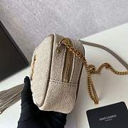 YSL Mini In Quilted Y Linen Camera Bag Grey Size 18 x 11 x 5 cm - 6
