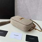 YSL Mini In Quilted Y Linen Camera Bag Grey Size 18 x 11 x 5 cm - 5