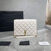 YSL Leather Shoulder Bag White Size 26 x 18 x 6 cm - 1
