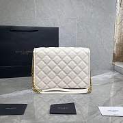 YSL Leather Shoulder Bag White Size 26 x 18 x 6 cm - 6