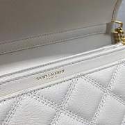 YSL Leather Shoulder Bag White Size 26 x 18 x 6 cm - 3