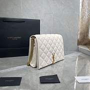 YSL Leather Shoulder Bag White Size 26 x 18 x 6 cm - 4