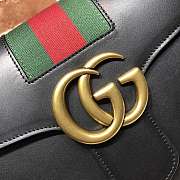 Gucci Leather Marmont Shoulder Bag Black Size 27 x 18 cm - 2