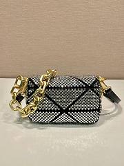 Prada Platinum Satin Mini-Bag With Crystals Black Size 17 x 11.5 x 6.5 cm - 4
