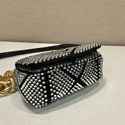 Prada Platinum Satin Mini-Bag With Crystals Black Size 17 x 11.5 x 6.5 cm - 2