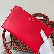 Valentino Garavani La Troisième Toile Iconographe Shopping Bag Red Size 40 x 25 x 17 cm - 6