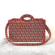 Valentino Garavani La Troisième Toile Iconographe Shopping Bag Red Size 40 x 25 x 17 cm - 4