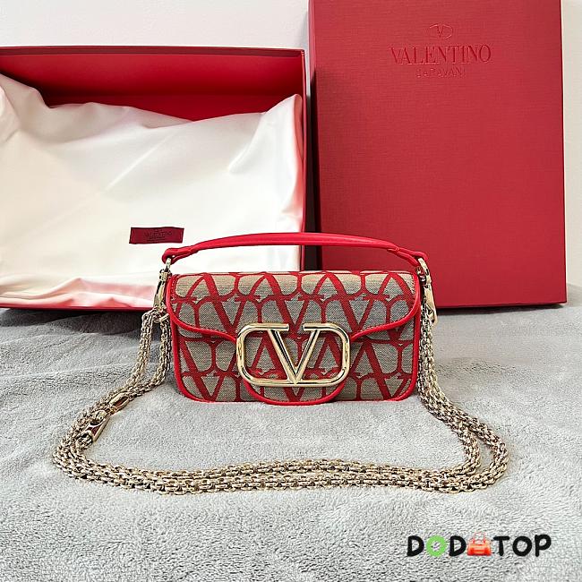 Valentino Garavani V Logo Mini Locò Red Size 20 x 11 x 5 cm - 1