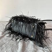 Valentino Vlogo Signature Small Leather Handbag With Feathers Size 24 x 19 x 29 cm  - 4