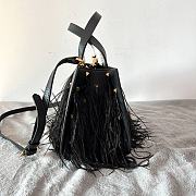 Valentino Vlogo Signature Small Leather Handbag With Feathers Size 24 x 19 x 29 cm  - 3