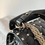 Valentino Garavani Rockstud Spike Quilted Leather Shoulder Bag Black Size 24 x 11 x 7 cm - 6