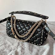 Valentino Garavani Rockstud Spike Quilted Leather Shoulder Bag Black Size 24 x 11 x 7 cm - 4