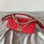 Valentino Garavani Rockstud Spike Quilted Leather Shoulder Bag Red Size 24 x 11 x 7 cm - 3