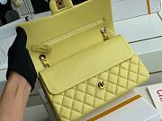 Chanel Classic Handbag Lambskin & Gold/Silver Metal A01112 Lemon Size 25 cm - 5
