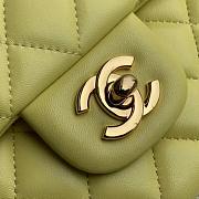 Chanel Classic Handbag Lambskin & Gold/Silver Metal A01112 Lemon Size 25 cm - 3
