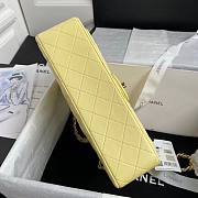 Chanel Classic Handbag Lambskin & Gold/Silver Metal A01112 Yellow Size 25 cm - 5