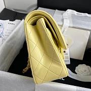 Chanel Classic Handbag Lambskin & Gold/Silver Metal A01112 Yellow Size 25 cm - 4